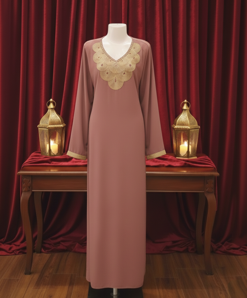 Robe Ramadan Élégance Dorée