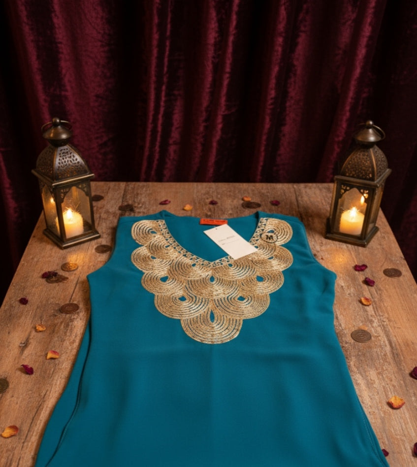 Robe Ramadan Élégance Dorée